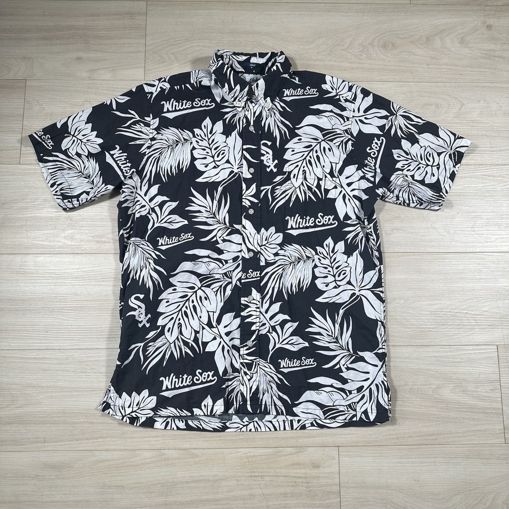 Reyn Spooner Hawaiian Shirt Mens M Chicago White Sox MLB Baseball Floral Rayon